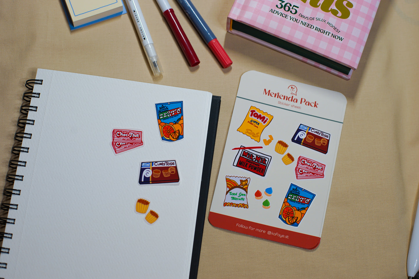 Merienda Pack | Stickers for journal