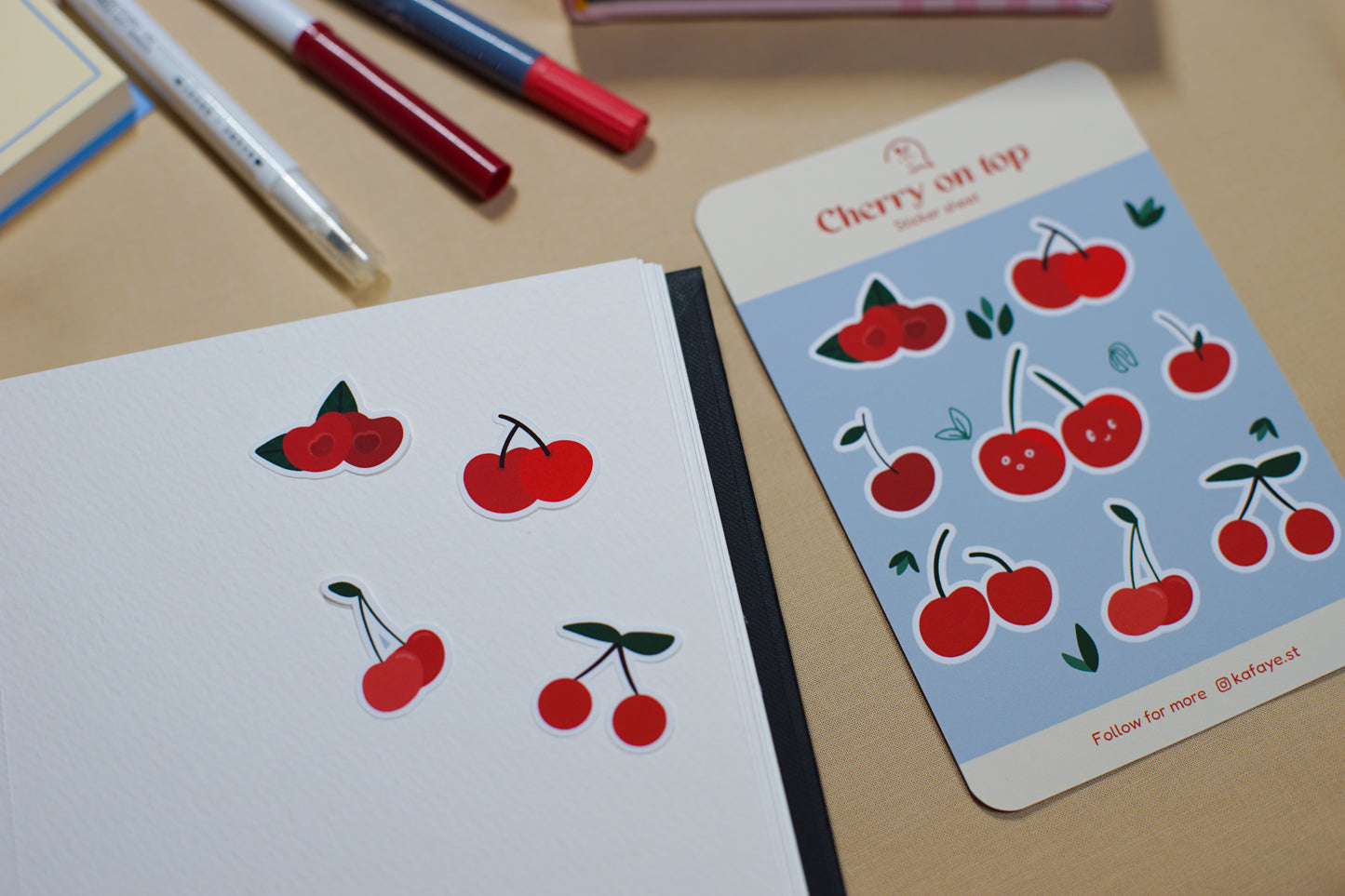 Cherry on top | Stickers for journal