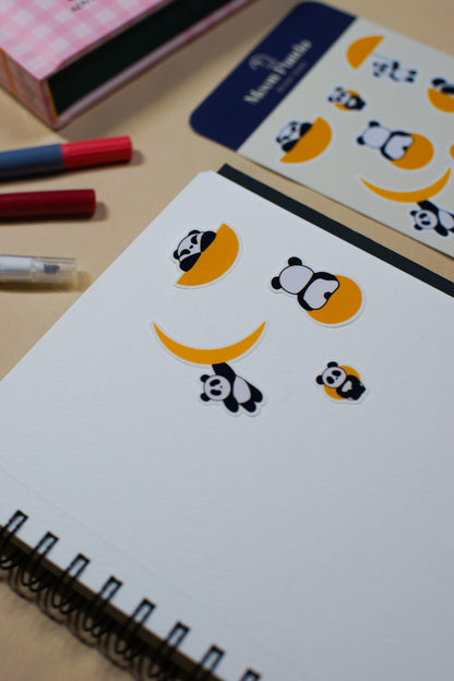 Moon Panda | Water Resistant Vinyl sticker