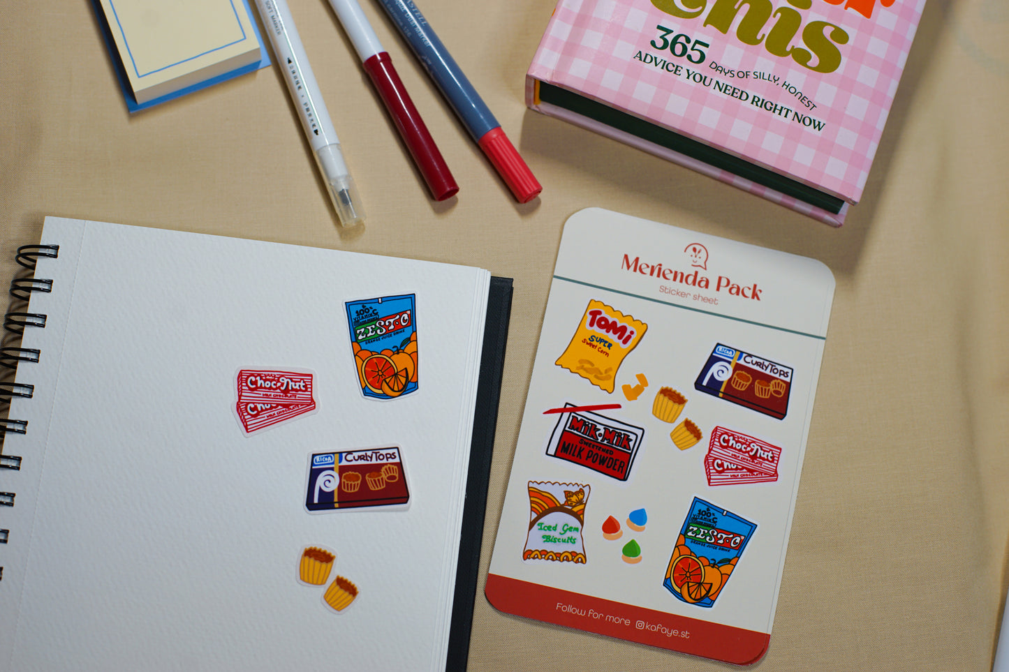 Merienda Pack | Stickers for journal