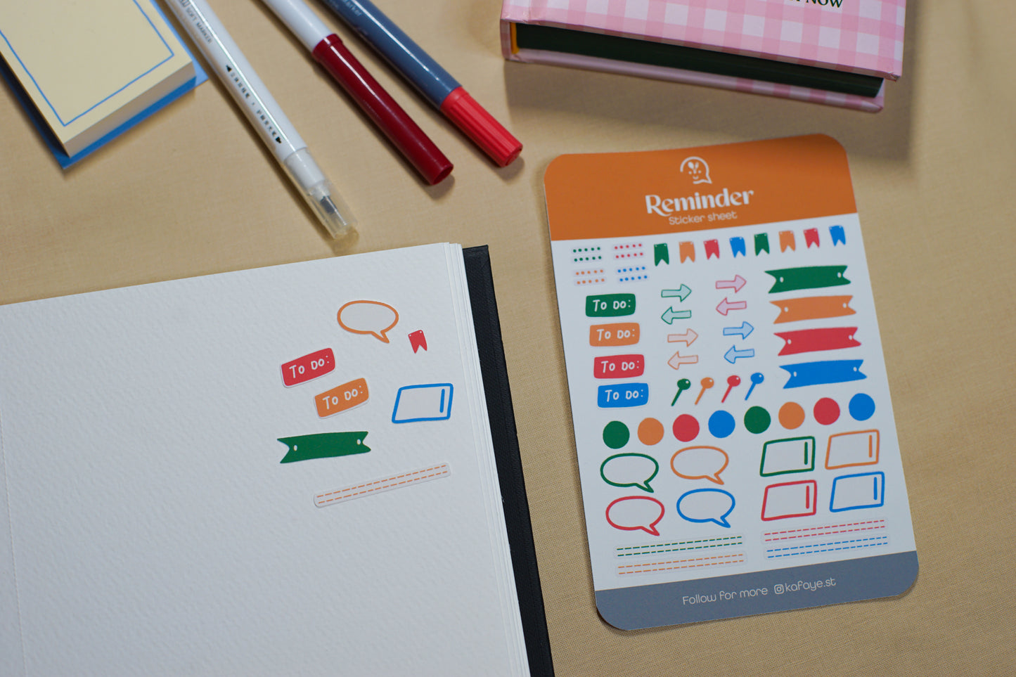 Reminder Signs | Stickers for journal