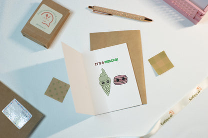 Swipe right to Matcha | Greeting Card