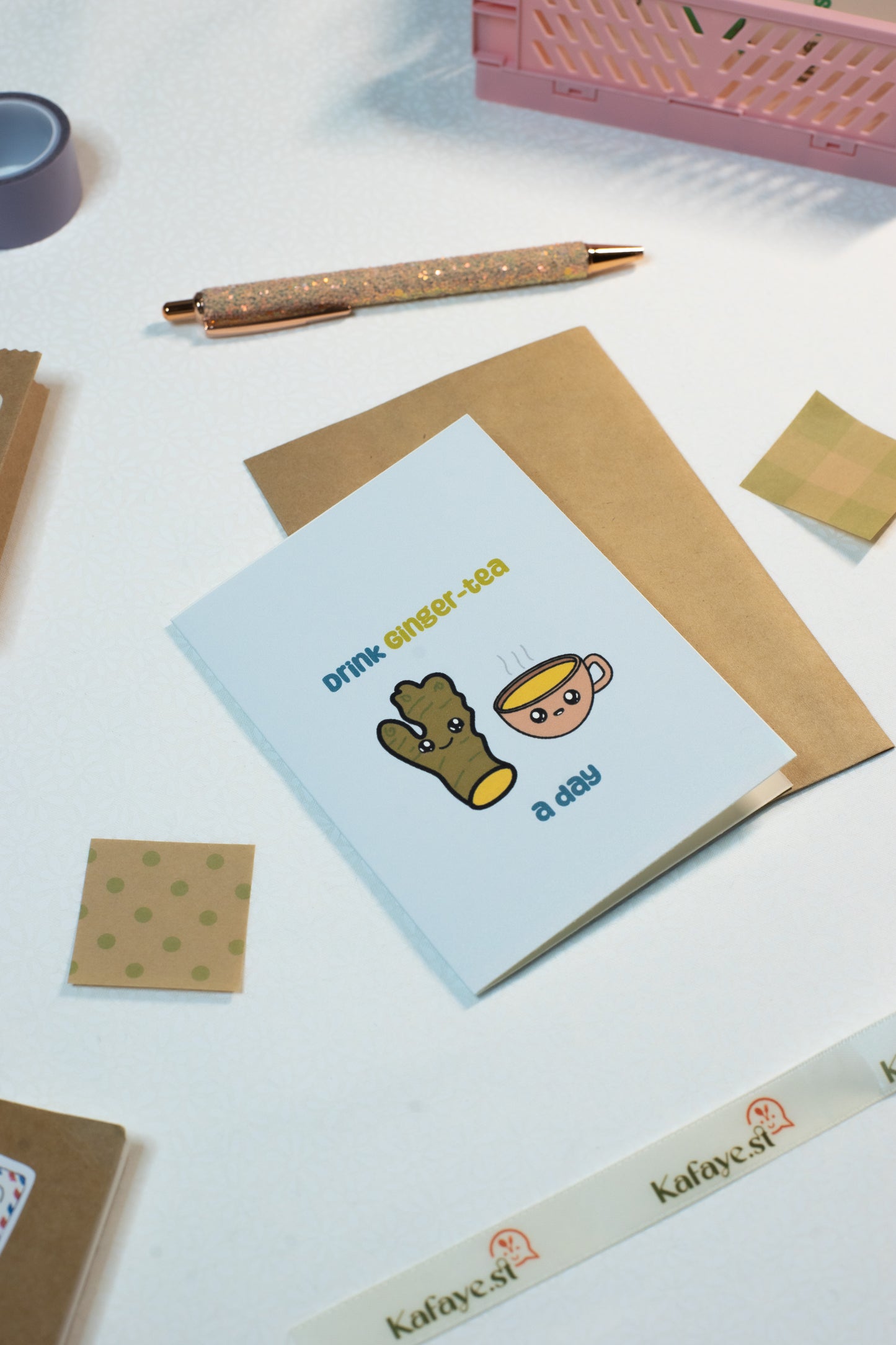 Ginger-Tea a day  | Filipino Inspired |  Greeting Card