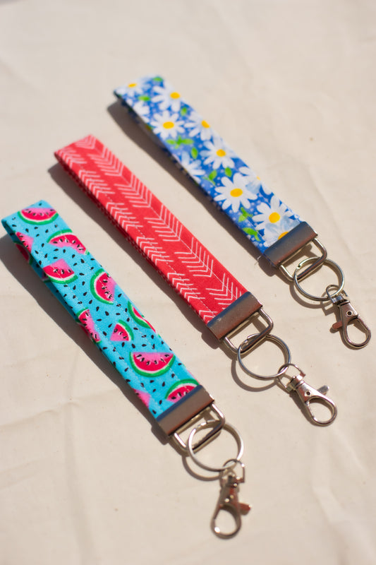 Handmade Key Fob Wristlet Keychain