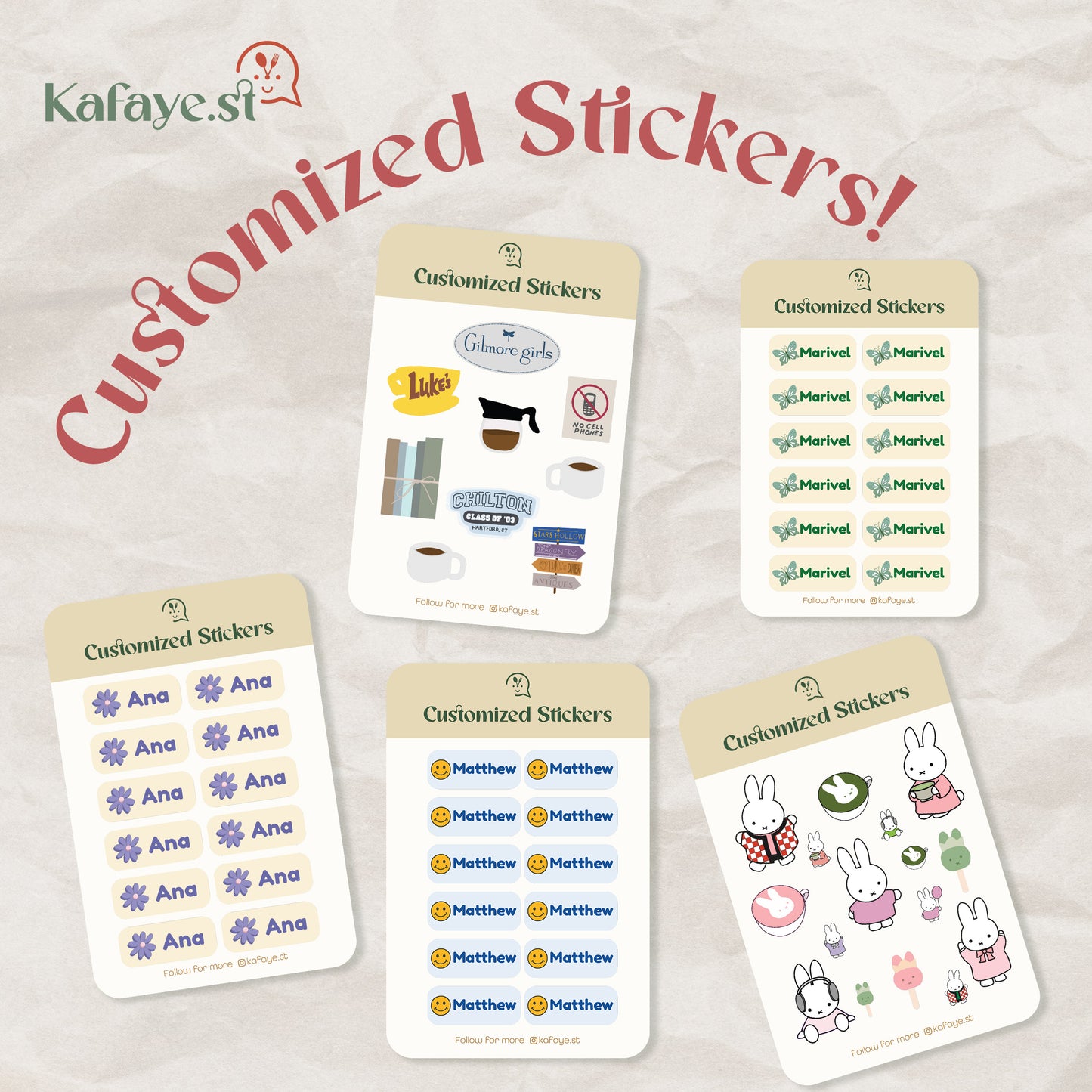 Customized Design / Label | Sticker Sheet