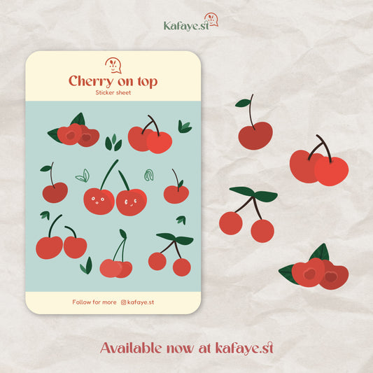 Cherry on top | Stickers for journal