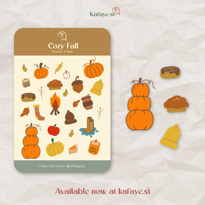Cozy Fall | Stickers for journal