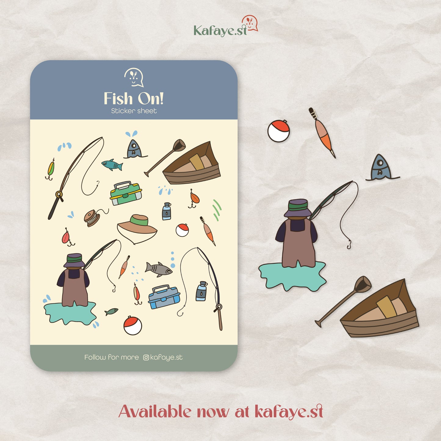 Fish on | Sticker for journal