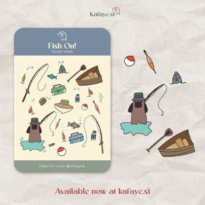 Fish on | Sticker for journal