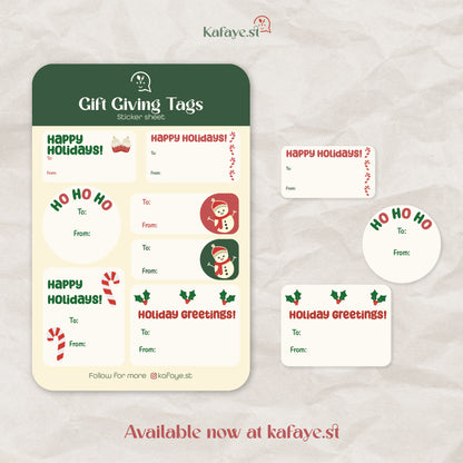 Gift Giving Tag | Stickers for Gifts