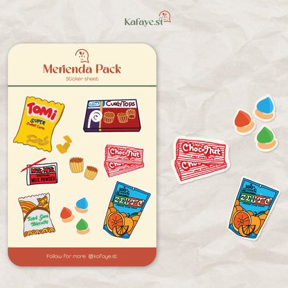 pinoy merienda, zesto, chocnut, curly tops stickers